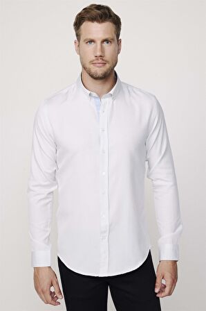 Slim Fit Pamuklu Kolay Ütü Düz Erkek Taş Rengi Gömlek