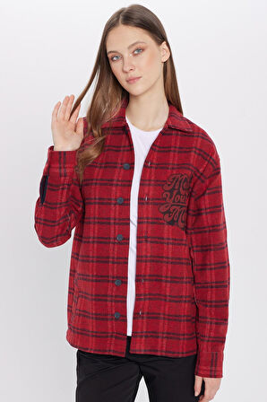 Unisex Relax Fit Rahat Kesim Uzun Kollu Çift Cepli Kareli Kışlık Oduncu Apaş Yaka Gömlek