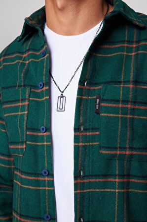 Slim Fit Dar Kesim Çift Cep Kareli Oduncu Erkek Gömlek