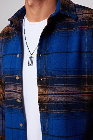 Slim Fit Dar Kesim Kareli Oduncu Erkek Gömlek