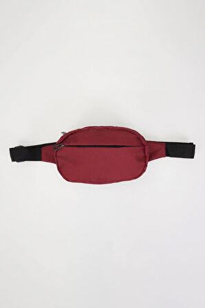 Unisex 2 Bölmeli Bordo Omuz ve Bel Çantası