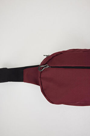 Unisex 2 Bölmeli Bordo Omuz ve Bel Çantası