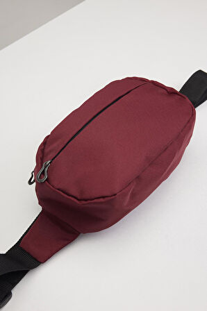 Unisex 2 Bölmeli Bordo Omuz ve Bel Çantası