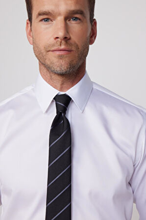 Regular Fit Beyaz Non-Iron %100 Pamuk Doğa Dostu Ekoteks Belgeli Ütü Gerektirmez Gömlek