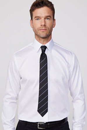 Regular Fit Beyaz Non-Iron %100 Pamuk Doğa Dostu Ekoteks Belgeli Ütü Gerektirmez Gömlek