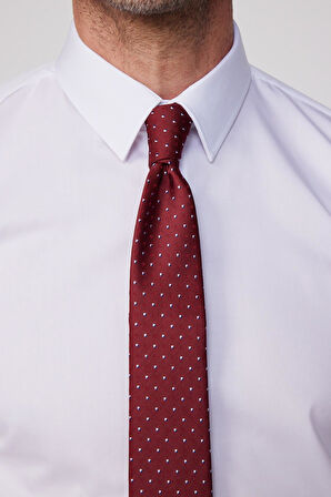 Slim Fit Beyaz Non-Iron %100 Pamuk Doğa Dostu Ekoteks Belgeli Ütü Gerektirmez Gömlek