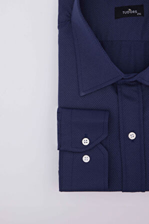 Erkek Big Size Büyük Beden Kolay Ütü Kravatlık Armürlü Pamuklu Gömlek