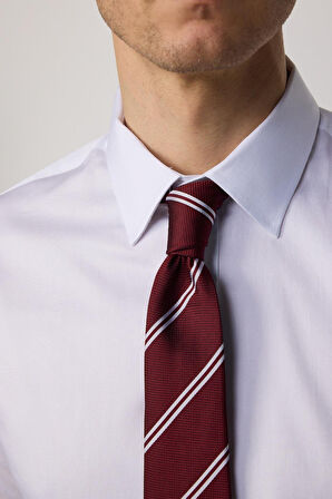 Erkek Slim Fit Dar Kesim Uzun Kollu Pamuklu Premium Seri Cotton Likralı Beyaz Gömlek