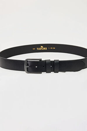 Erkek %100 Hakiki Deri 4 cm Spor Siyah Kemer