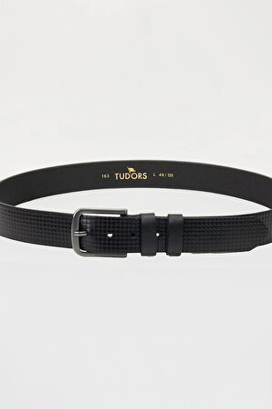 Erkek %100 Hakiki Deri 4 cm Spor Siyah Kemer