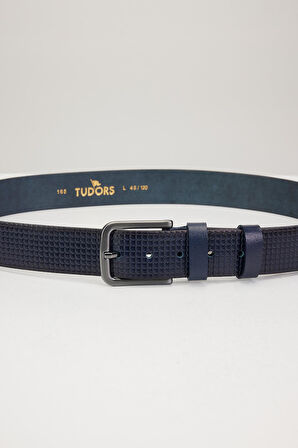 Erkek %100 Hakiki Deri 4 cm Spor Lacivert Kemer