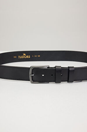 Erkek %100 Hakiki Deri 4 cm Spor Siyah Kemer