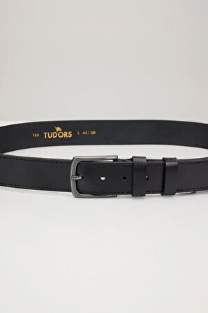 Erkek %100 Hakiki Deri 4 cm Spor Siyah Kemer