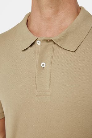 Erkek Slim Fit Dar Kesim %100 Pamuk Düz Pike Kahverengi Polo Yaka Tişört