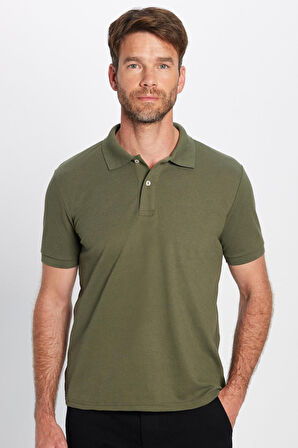 Erkek Slim Fit Dar Kesim Pamuklu Yumuşak Dokulu Serin Tutan Kumaş Düz Pike Polo Yaka Tişört
