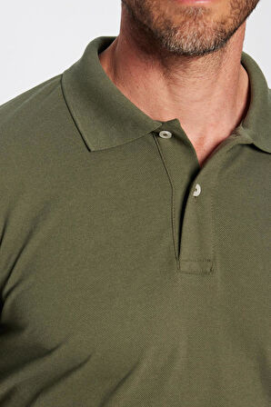 Erkek Slim Fit Dar Kesim Pamuklu Yumuşak Dokulu Serin Tutan Kumaş Düz Pike Polo Yaka Tişört