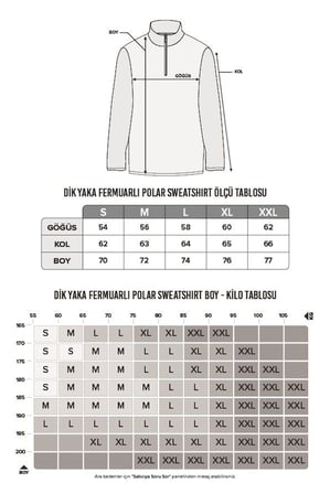 Unisex Standart Fit Anti-pilling Tüylenme Yapmayan Soğuk Geçirmez Gri Dik Bato Yaka Polar Sweatshirt
