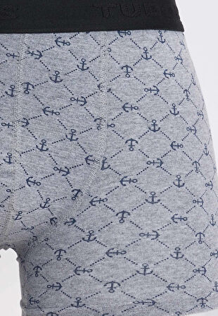 Erkek 2'li Pamuklu Likralı Esnek Kumaş Boxer