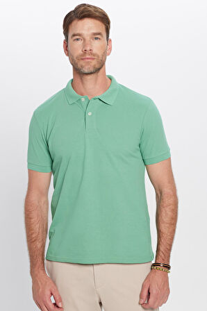 Erkek Slim Fit Dar Kesim Pamuklu Yumuşak Dokulu Serin Tutan Kumaş Düz Pike Polo Yaka Tişört