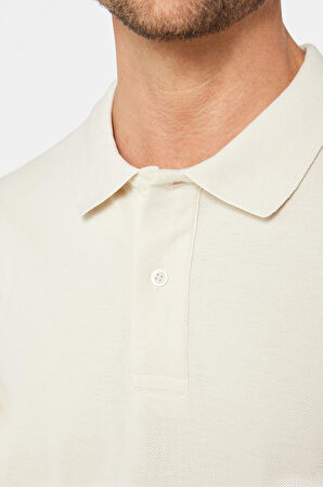 Erkek Slim Fit Dar Kesim Pamuklu Yumuşak Dokulu Serin Tutan Kumaş Düz Pike Polo Yaka Tişört