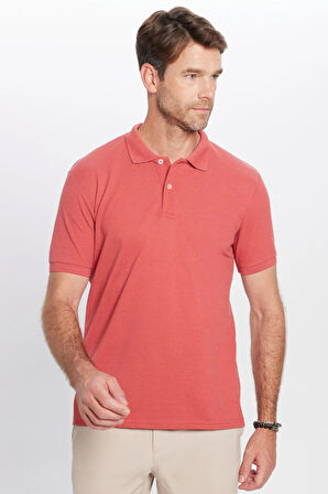 Erkek Slim Fit Dar Kesim Pamuklu Yumuşak Dokulu Serin Tutan Kumaş Düz Pike Polo Yaka Tişört