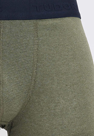 Erkek 2'li Pamuklu Likralı Esnek Kumaş Boxer