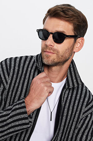 Erkek Relax Fit Rahat Kesim Oduncu Apaş Yaka Fermuarlı Kışlık Gömlek