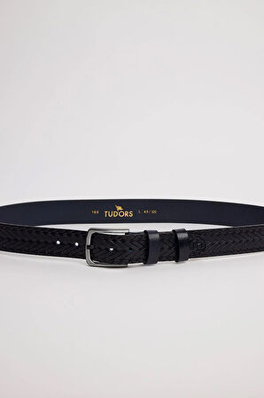 Erkek %100 Hakiki Deri 4 cm Spor Lacivert Kemer