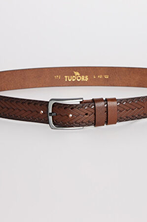 Erkek %100 Hakiki Deri 4 cm Spor Kahverengi Kemer