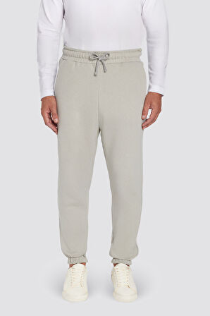 Unisex Relax Fit Rahat Kesim Şardonlu 3 Cepli Lastikli Jogger Paça Taş Renk Eşofman Altı
