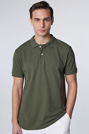 Erkek 5'li Paket Siyah-Beyaz-Taş-Haki-Bordo Slim Fit Dar Kesim Pamuklu Düz Pike Polo Yaka Tişört