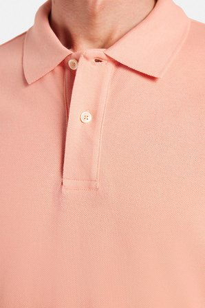 Erkek Slim Fit Dar Kesim %100 Pamuk Yavruağzı Polo Yaka Tişört
