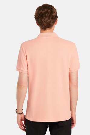 Erkek Slim Fit Dar Kesim %100 Pamuk Yavruağzı Polo Yaka Tişört