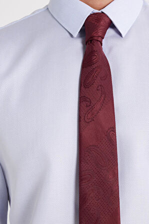Slim Fit Mavi Non-Iron %100 Pamuk Doğa Dostu Ekoteks Belgeli Ütü Gerektirmez Gömlek