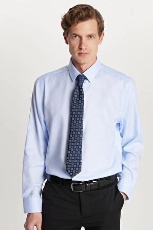 Slim Fit Beyaz Non-Iron %100 Pamuk Doğa Dostu Ekoteks Belgeli Ütü Gerektirmez Gömlek