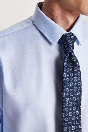 Slim Fit Beyaz Non-Iron %100 Pamuk Doğa Dostu Ekoteks Belgeli Ütü Gerektirmez Gömlek