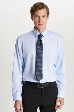 Slim Fit Beyaz Non-Iron %100 Pamuk Doğa Dostu Ekoteks Belgeli Ütü Gerektirmez Gömlek