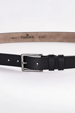 Erkek Deri 3 cm Klasik Siyah Kemer