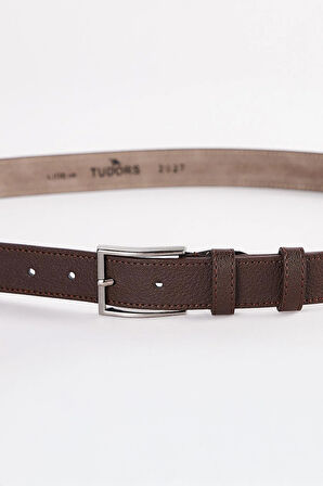 Erkek Deri 3 cm Klasik Kahverengi Kemer