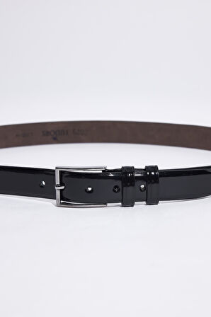 Erkek Deri 3 cm Klasik Siyah Kemer