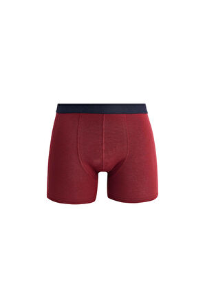 Erkek 5'li Pamuklu Likralı Esnek Kumaş Boxer