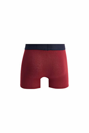 Erkek 5'li Pamuklu Likralı Esnek Kumaş Boxer