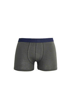 Erkek 3'lü Pamuk Likralı Esnek Kumaş Boxer