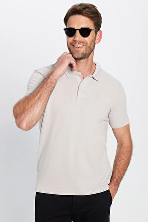 Erkek Slim Fit Dar Kesim Pamuklu Yumuşak Dokulu Serin Tutan Kumaş Düz Pike Polo Yaka Tişört