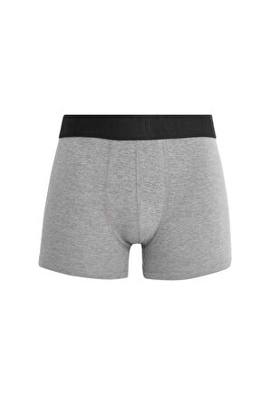 Erkek 3'lü Pamuk Likralı Esnek Kumaş Boxer