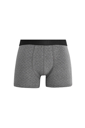 Erkek 3'lü Pamuk Likralı Esnek Kumaş Boxer