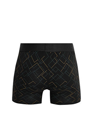 Erkek 3'lü Pamuk Likralı Esnek Kumaş Boxer