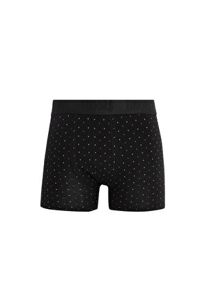 Erkek 2'li Pamuk Likralı Esnek Kumaş Boxer