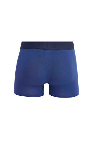 Erkek 2'li Pamuk Likralı Esnek Kumaş Boxer
