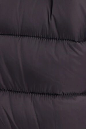 Erkek Relax Fit Rahat Kesim Çift Cepli Kapüşonlu İçi Kürklü Siyah Mont